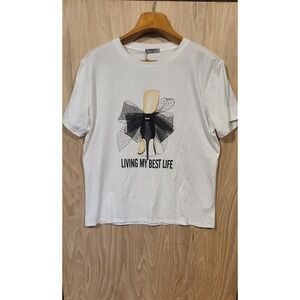 Living My Best Life Natalie B Womens Top Size 2XL‎ Short Sleeve.